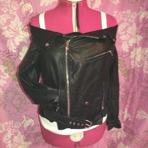 Fashion Nova off shoulder crop jacket